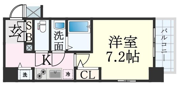 中央市場前駅 徒歩5分 4階の物件間取画像